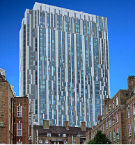 Located moments from the famous Gherkin in
London’s centre, this residence is the tallest student
accommodation offering in the world.